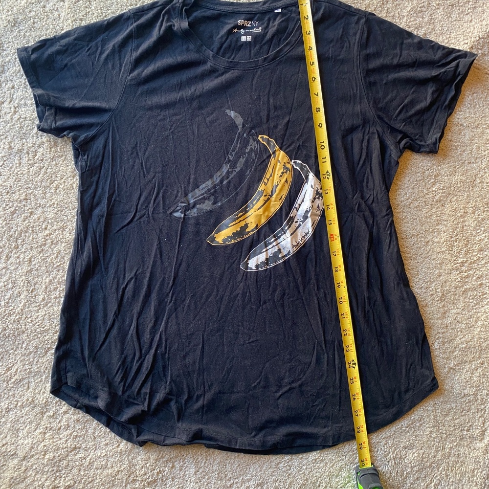 Uniqlo Andy Warhol Bananas T-Shirt-Women's XL-SPRZ NY-Silver Banana T - Picture 7 of 8